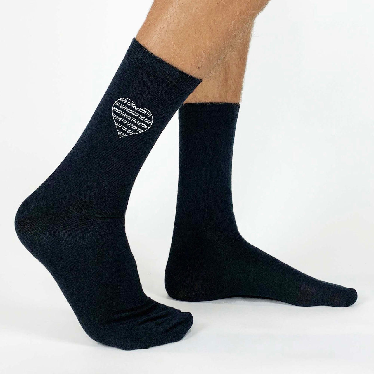 Brother of the Groom socks with heart design