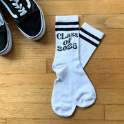 Black striped graduation socks