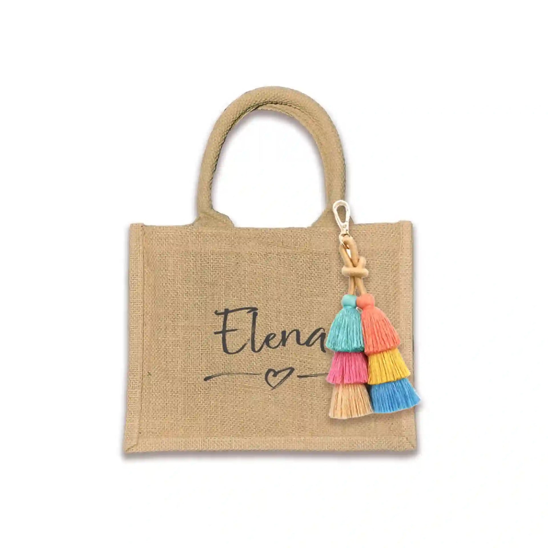 This personalized boho jute tote bag is a trendy and meaningful gift for all ages! 