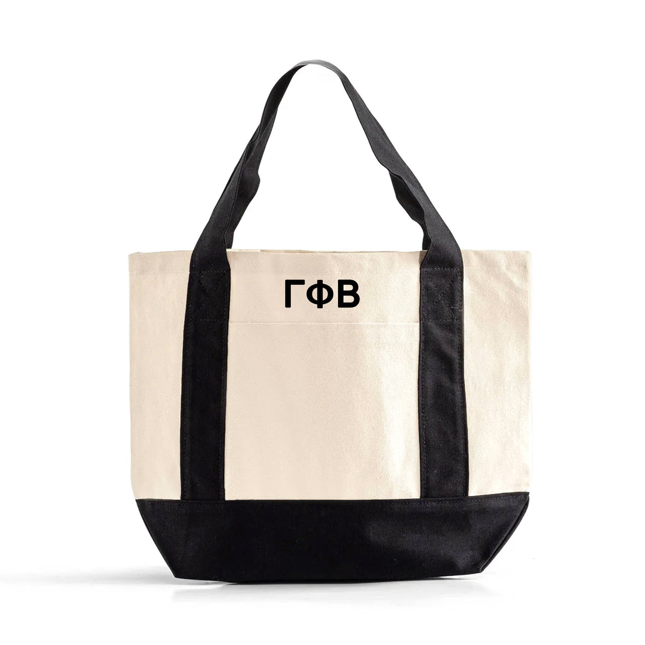 Gamma Phi Beta Mini Tote Bag – Eco-friendly and stylish mini tote featuring Gamma Phi Beta’s Greek letters with black trim, perfect for your daily adventures.