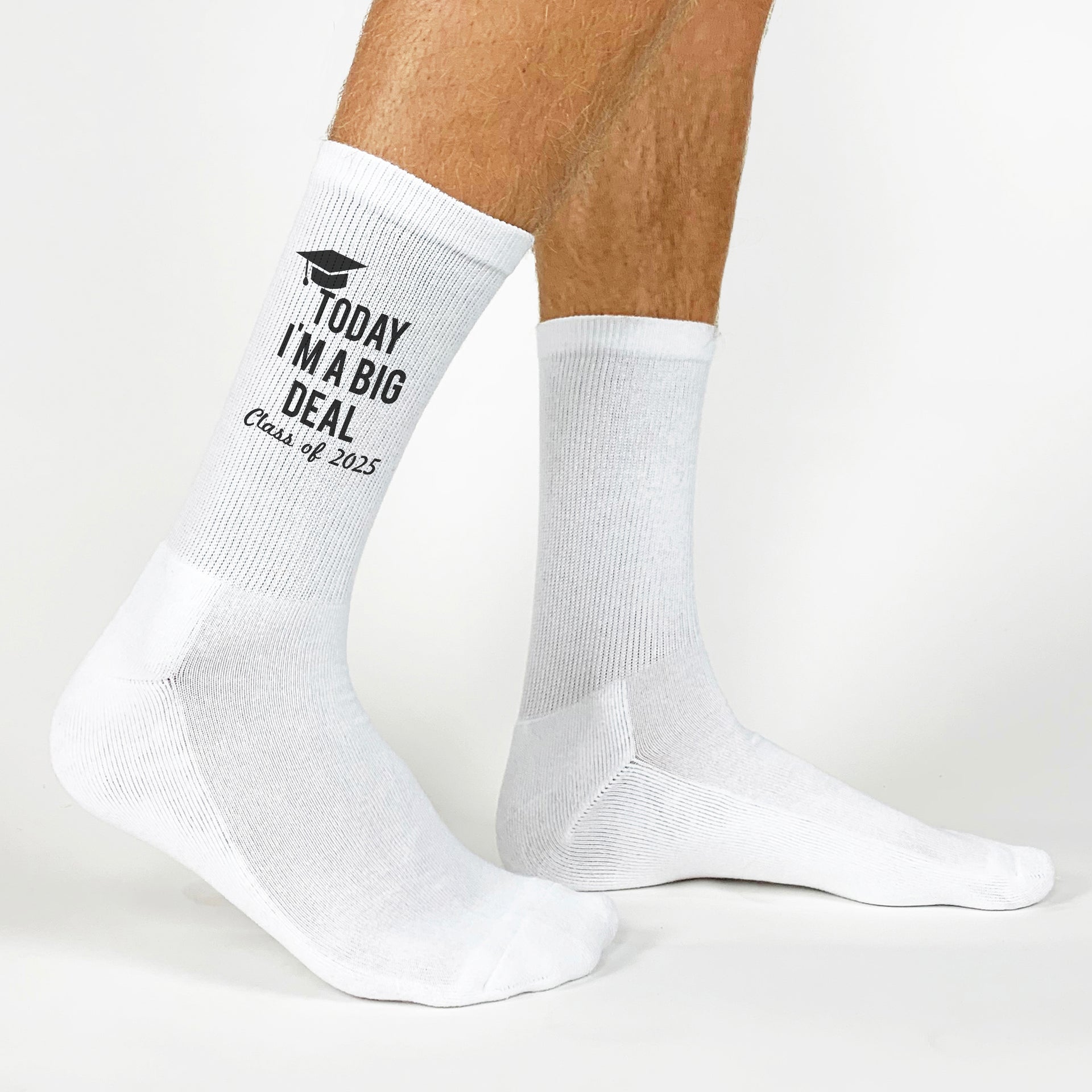 Celebrate your graduate’s success with socks that proudly say, 'Today, I'm a Big Deal.