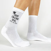 Graduation socks with a bold 'Today, I'm a Big Deal' statement—perfect for your 2025 grad.