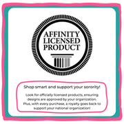 Officially Licensed Greek Products – Sockprints is a licensed vendor, providing products with the official Greek licensing label to support your sorority with each purchase.