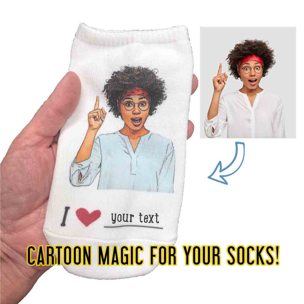 Custom I Love My (Your Text) Photo Socks