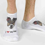 Show off your love for your furry friend with these “I ❤️ My Dog” socks!