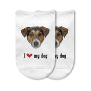 Show off your love for your furry friend with these “I ❤️ My Dog” socks!