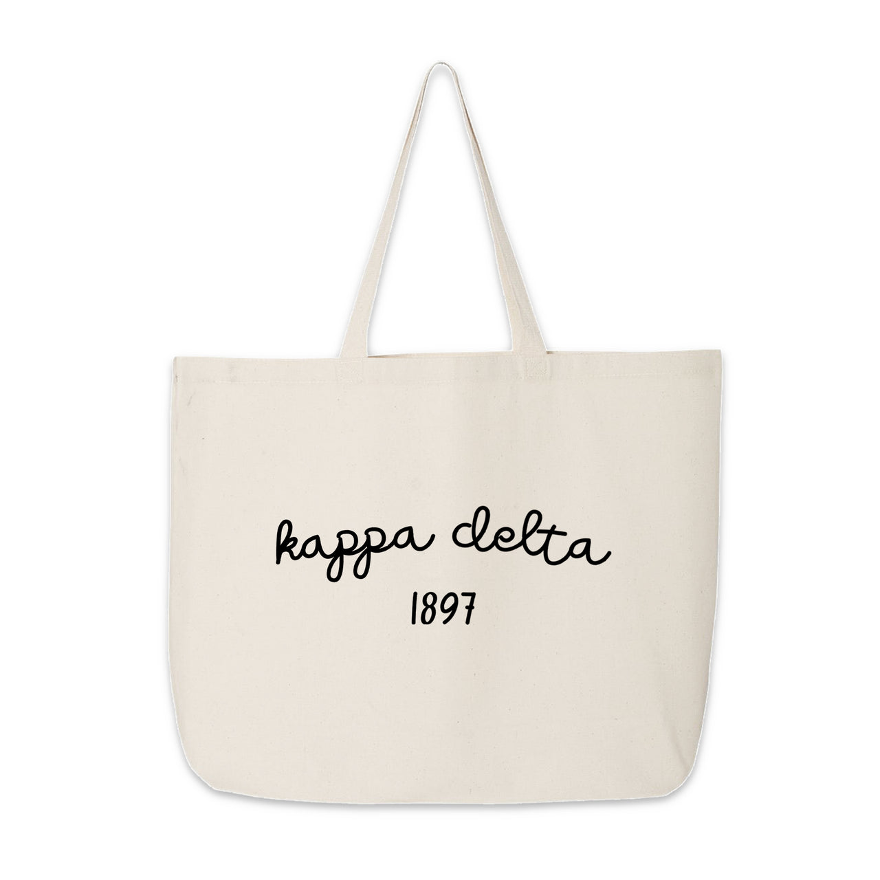 Kappa Delta Tote Bag – A sorority-themed tote bag with "Kappa Delta" and 1897, offering a stylish way to represent Greek life.