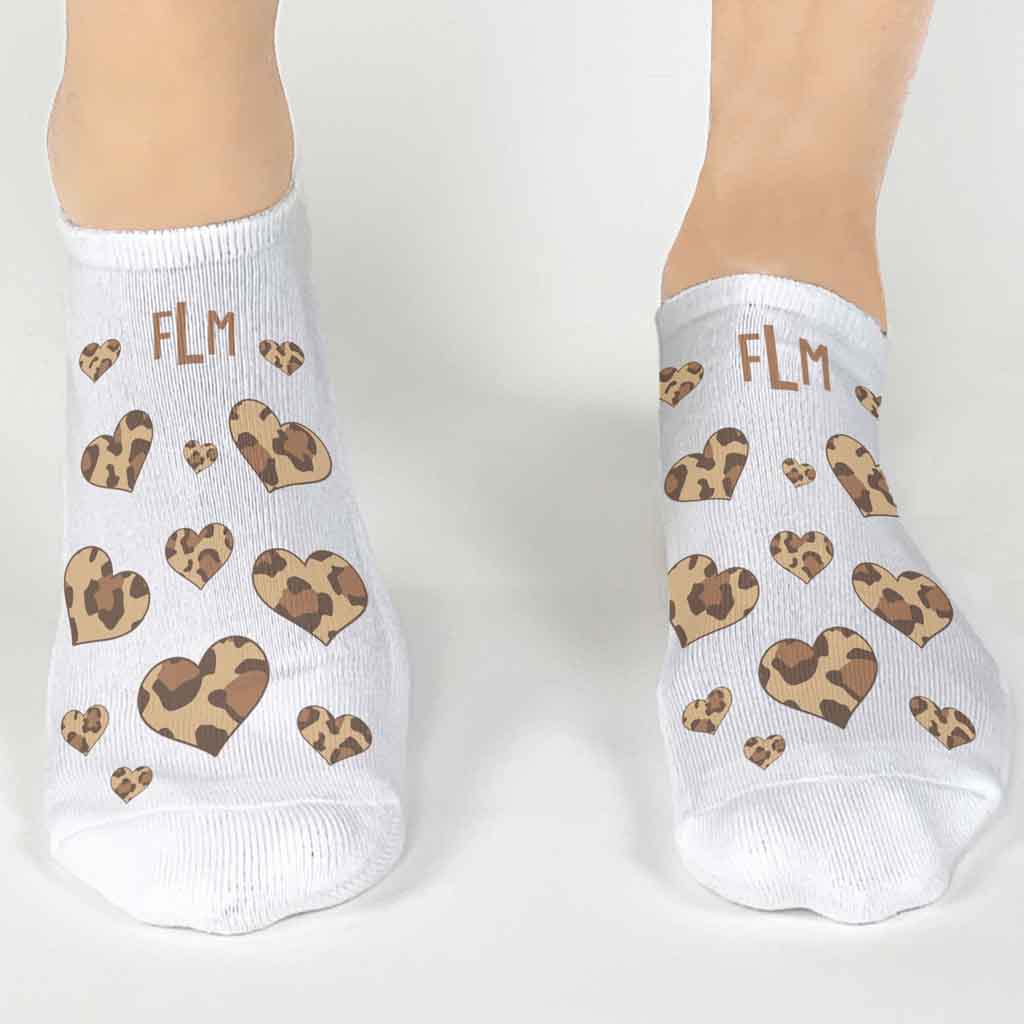 Personalized Animal Print Monogram Gift Socks Sockprints