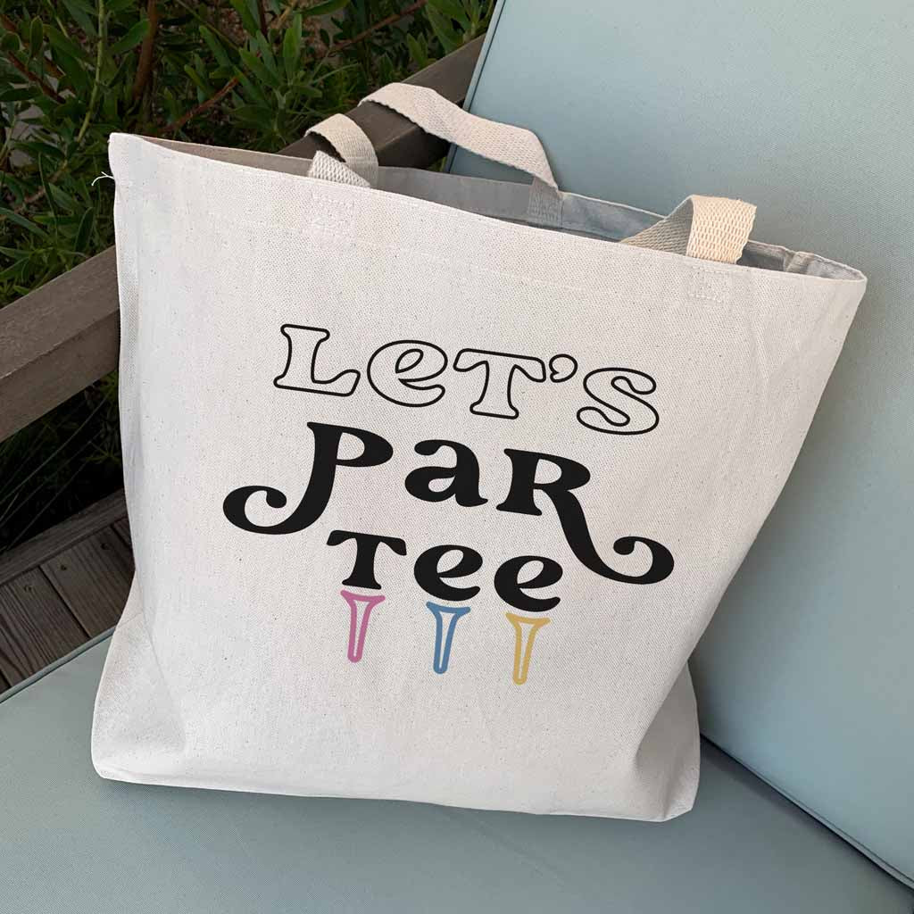 Love to Par-Tee Roomy Cotton Canvas Golf Tote Bag – Sockprints