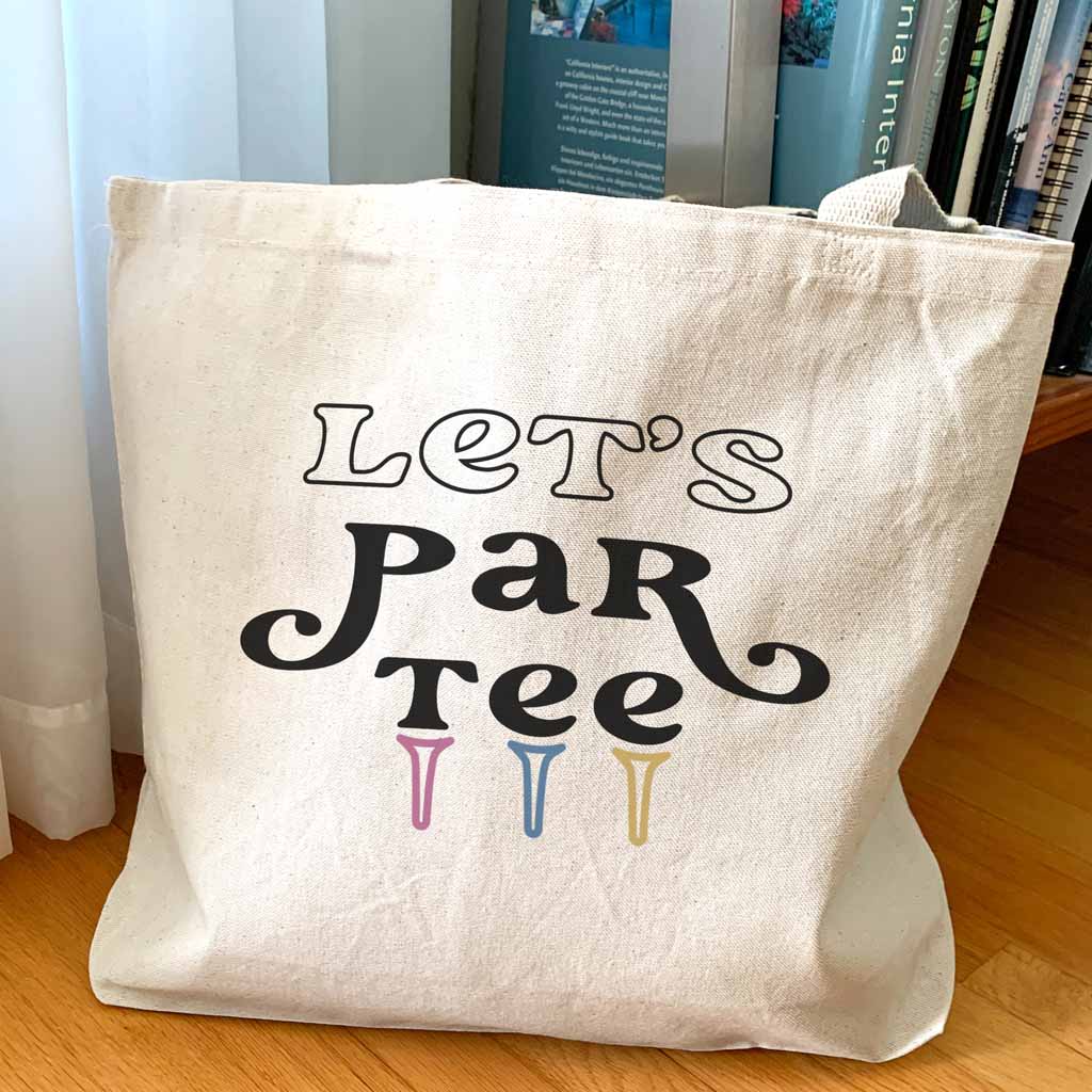 Love to Par-Tee Roomy Cotton Canvas Golf Tote Bag – Sockprints