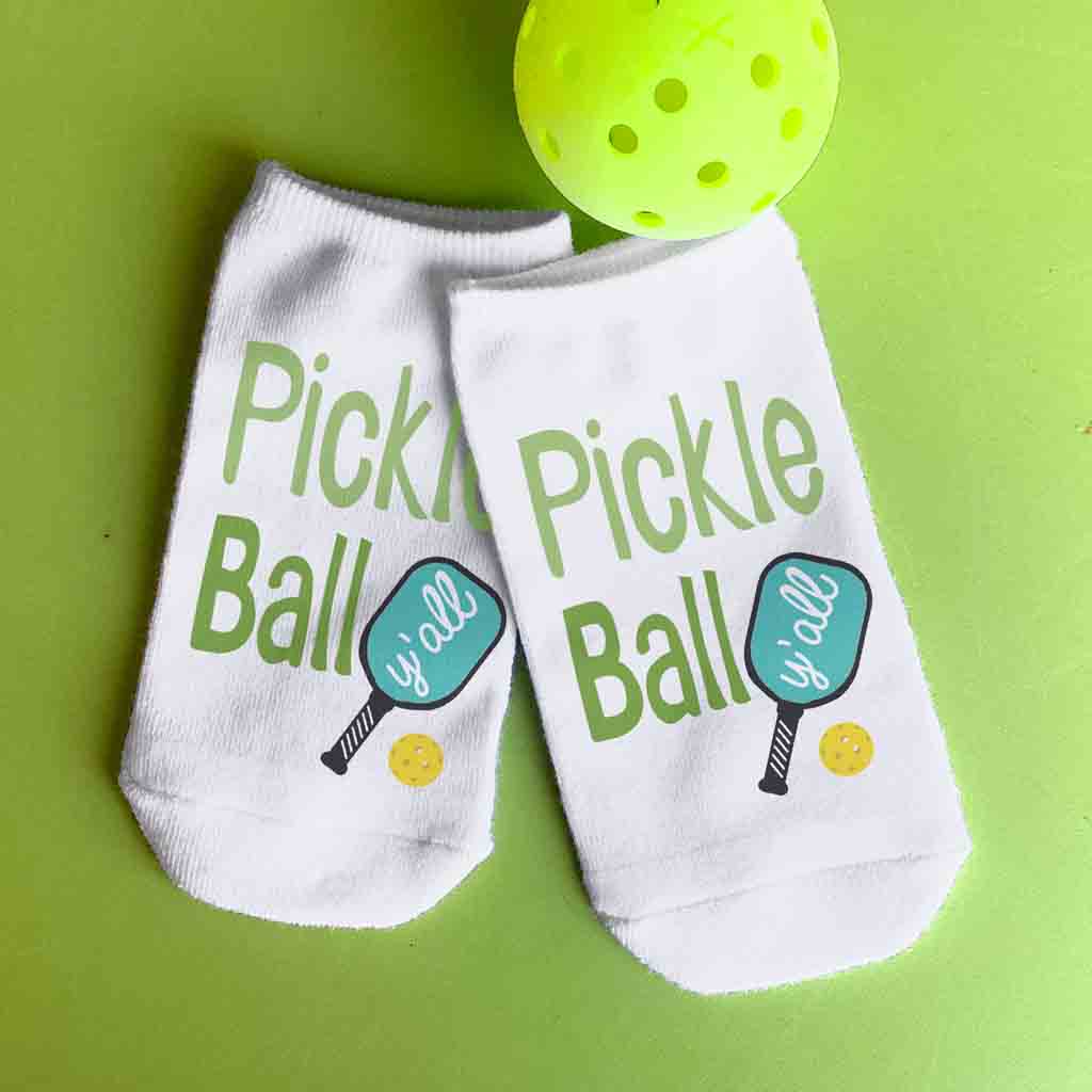 Colorful and trendy pickleball gift socks for the entire time! 