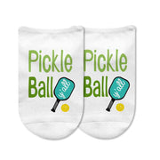 Pickleball Y'all design printed on both no show ankle socks for him or her! 