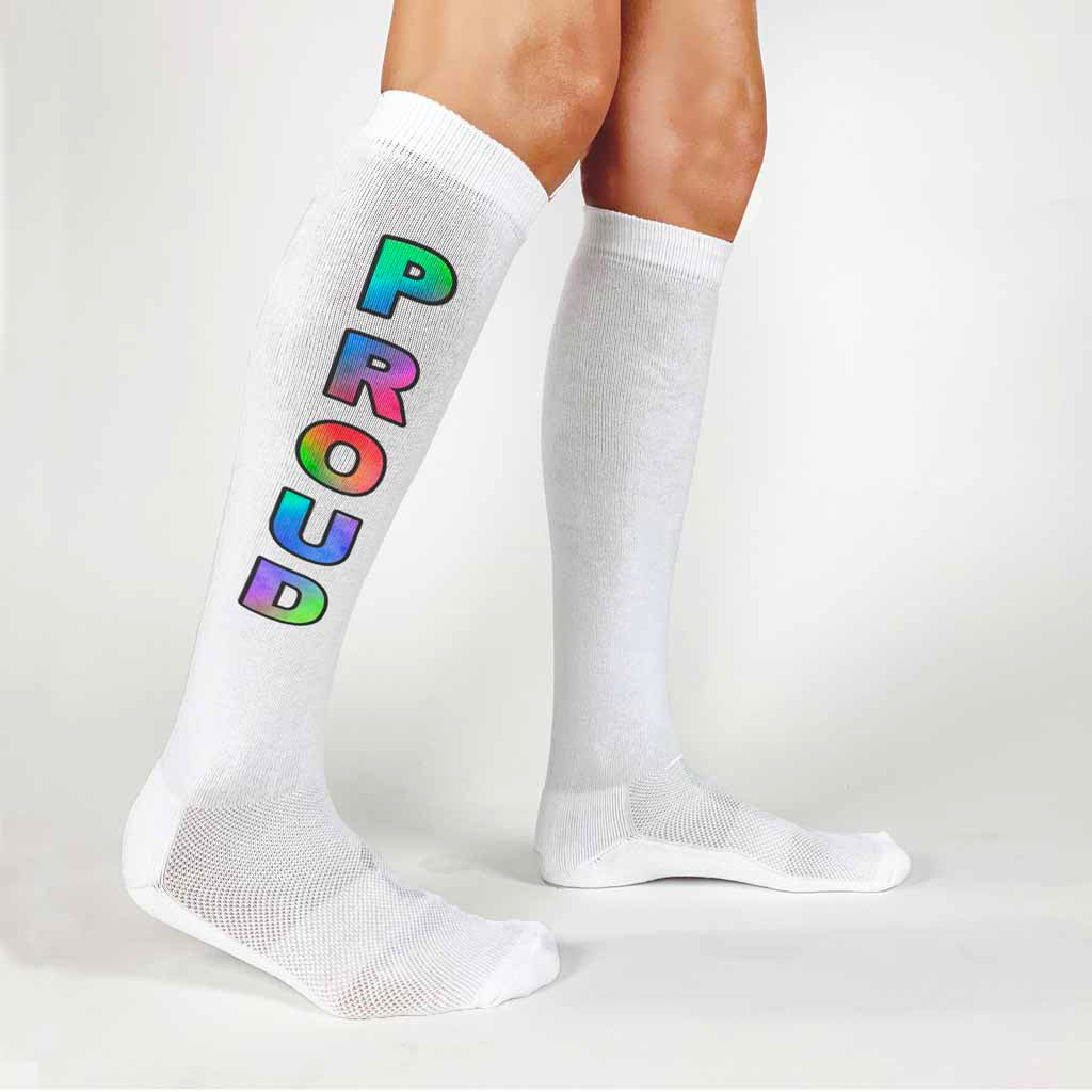 Rainbow Knee High Socks (Toe Socks)