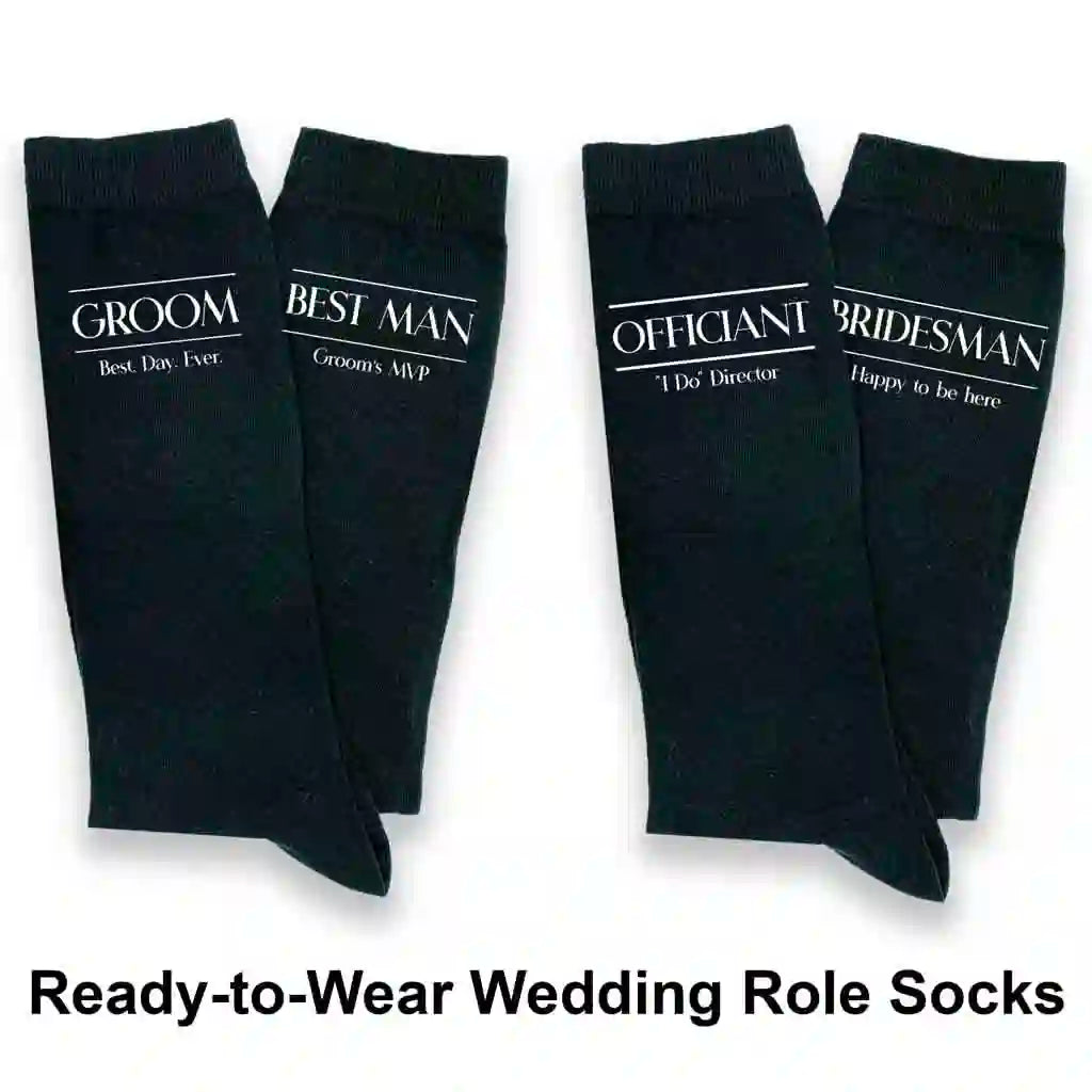 wedding role socks for the wedding party. fun idea for groomsman gift