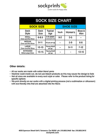 Lucky Socks Transfer Day - Slots on White - SG