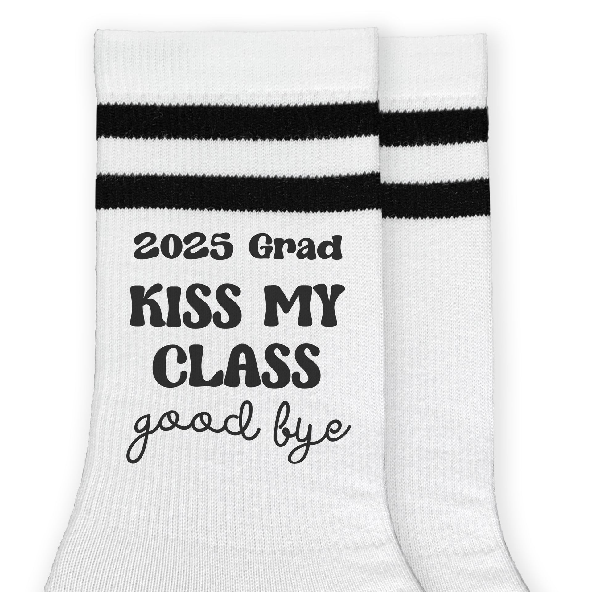 Striped funny graduation socks