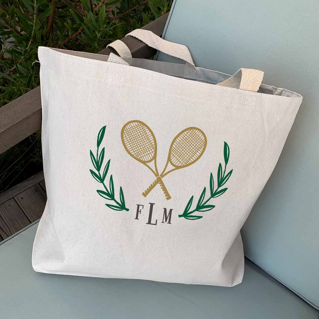 Custom Made Tote Bag Canvas Tote First Initial Monogram 