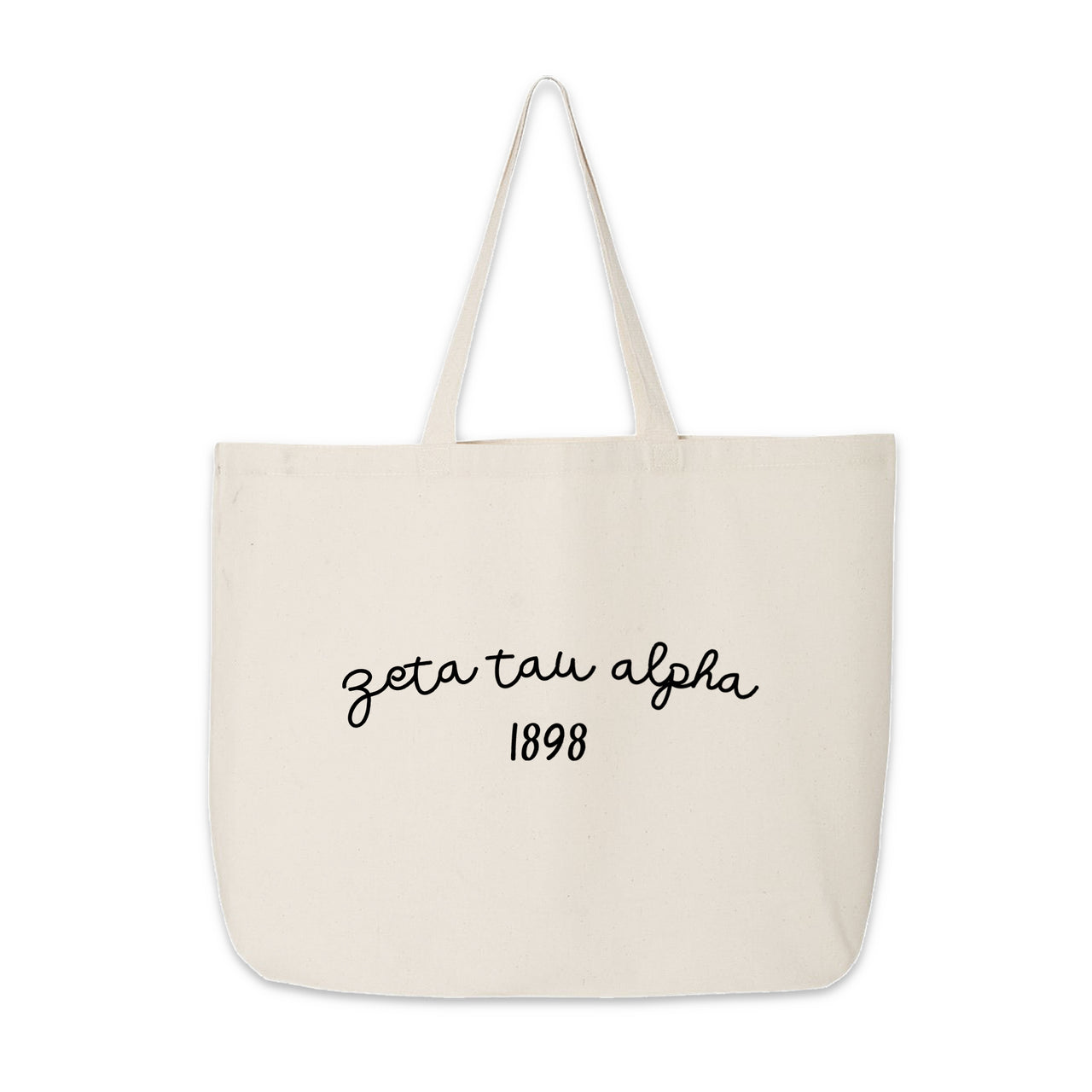 Zeta Tau Alpha Tote Bag – A fashionable tote bag featuring "Zeta Tau Alpha" and 1898, perfect for showing off sorority spirit.