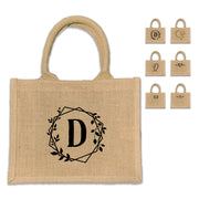 Our monogrammed burlap tote bag is the perfect trendy gift for Christmas, Birthdays, and more! 