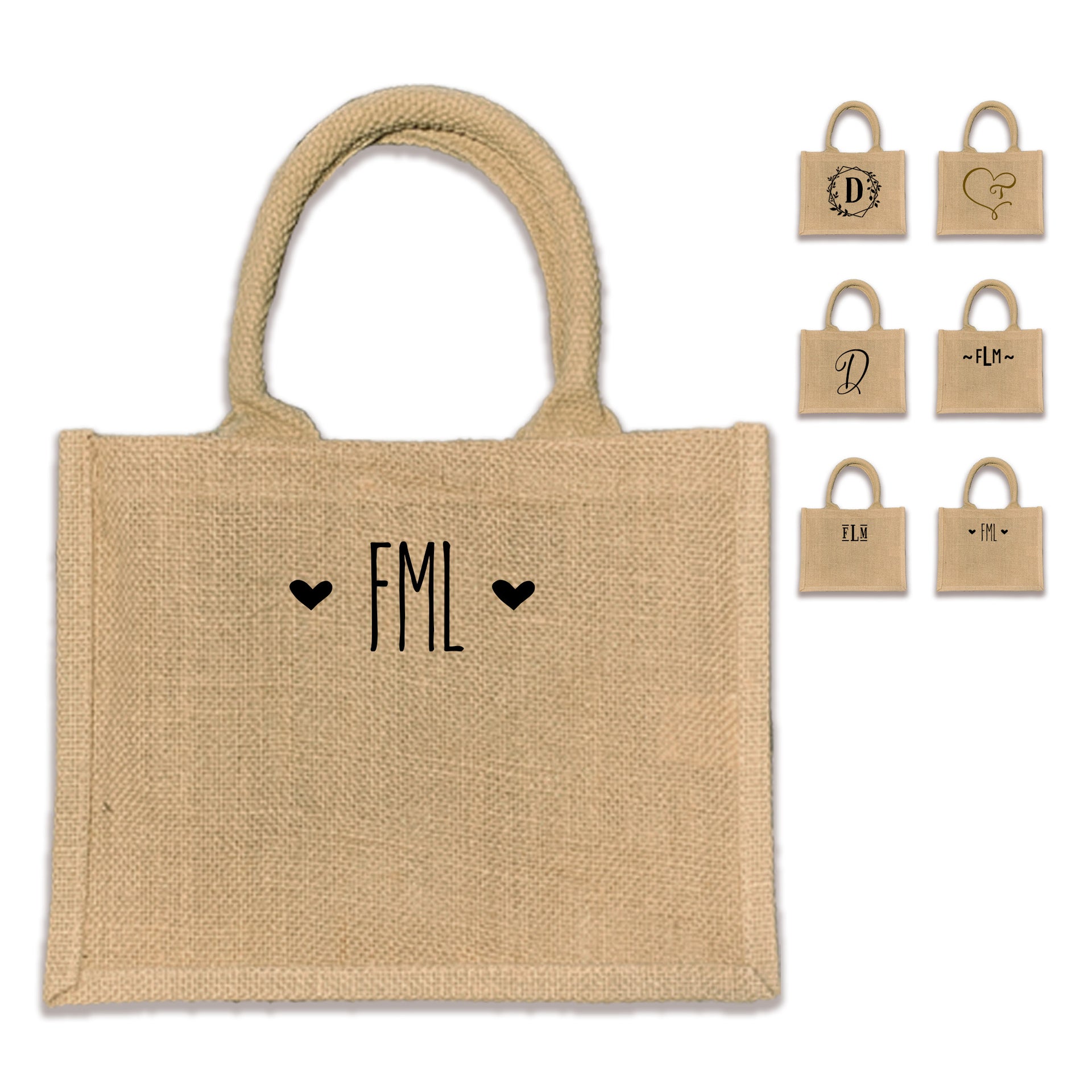 These personalized burlap tote bags are the perfect accessory for beach day and more! 