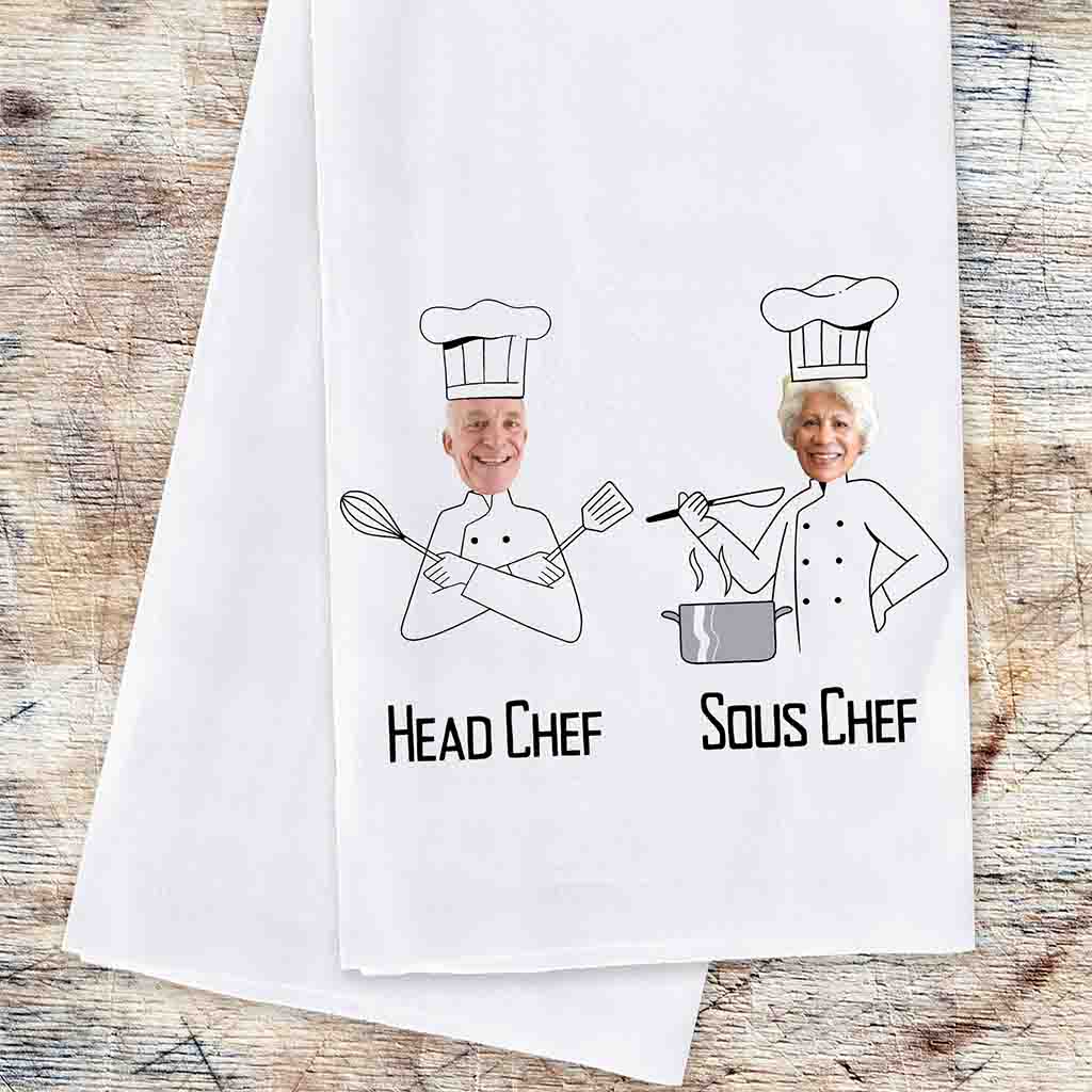 Personalized Kitchen Towels 2 Pc Set for the Cooking Couple