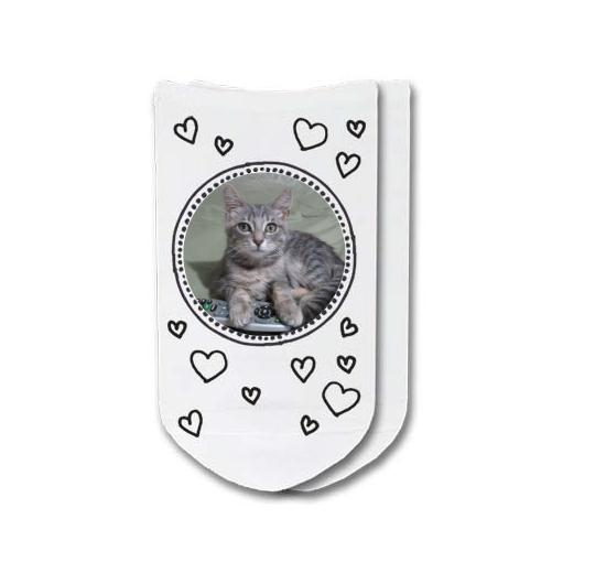 Print Your Pet's or Person's Photo on Socks - Heart Design