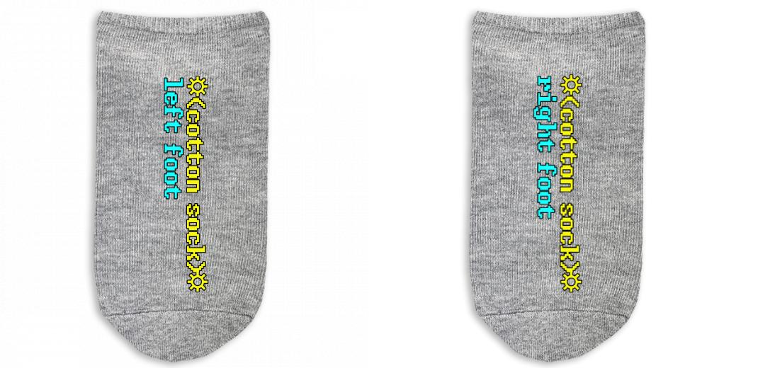 Design Your Own Custom Cotton No-Show Socks - Large