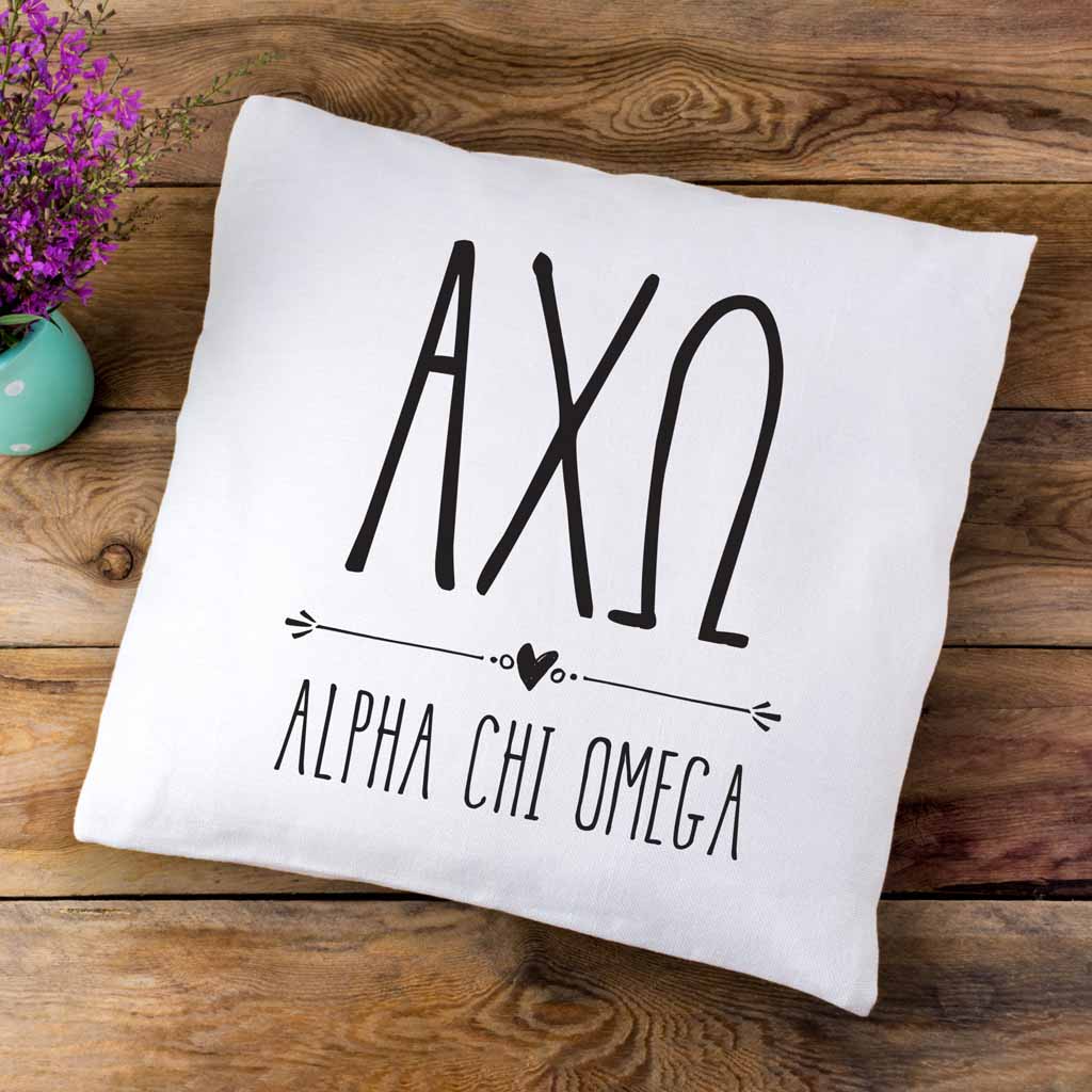 AXO Greek Boho Design on a Sorority Throw Pillow Cover