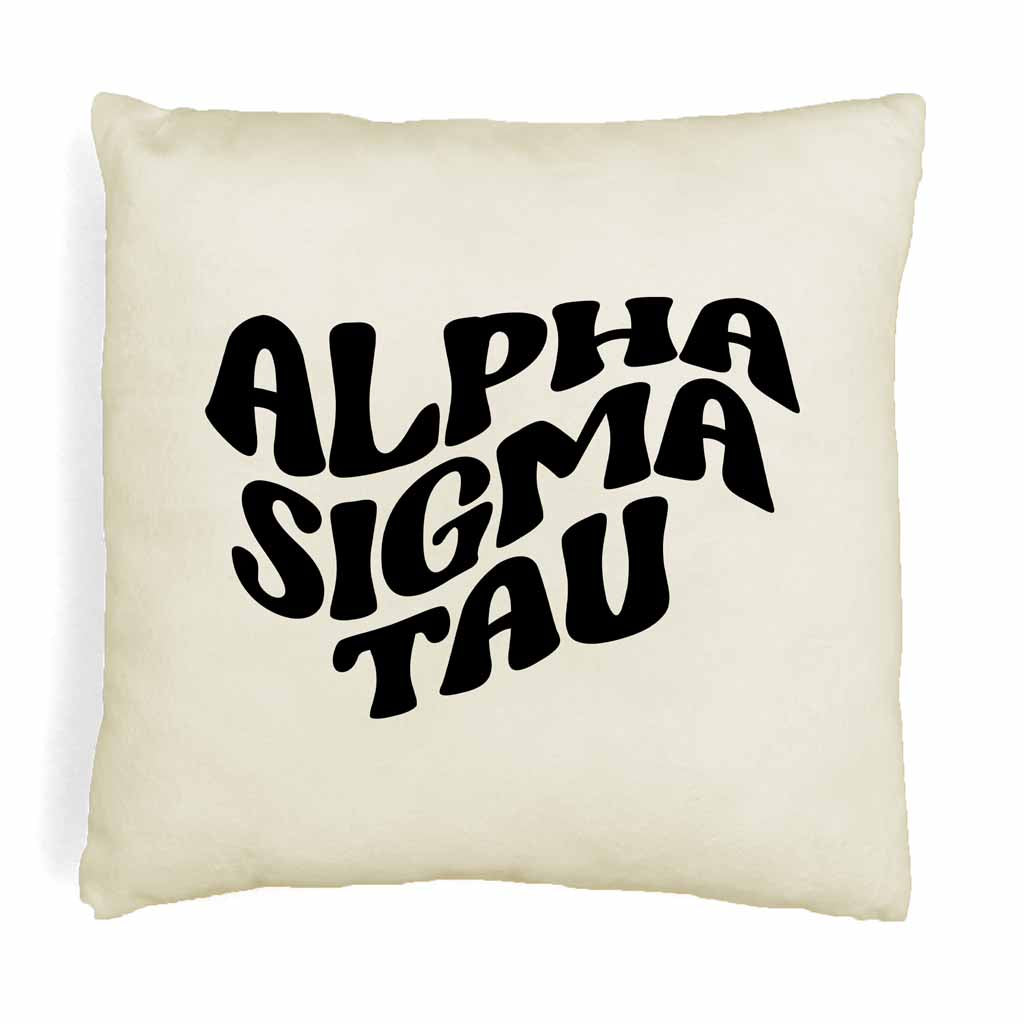 Super cute sorority boho design custom printed on white or natural cotton throw pillow cover.