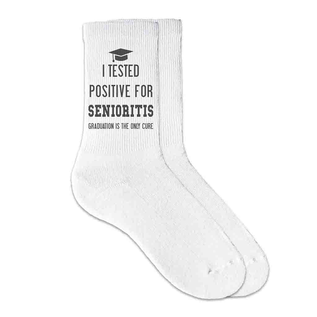 Senioritis Grad Socks for Senior Class of 2023 | Sockprints