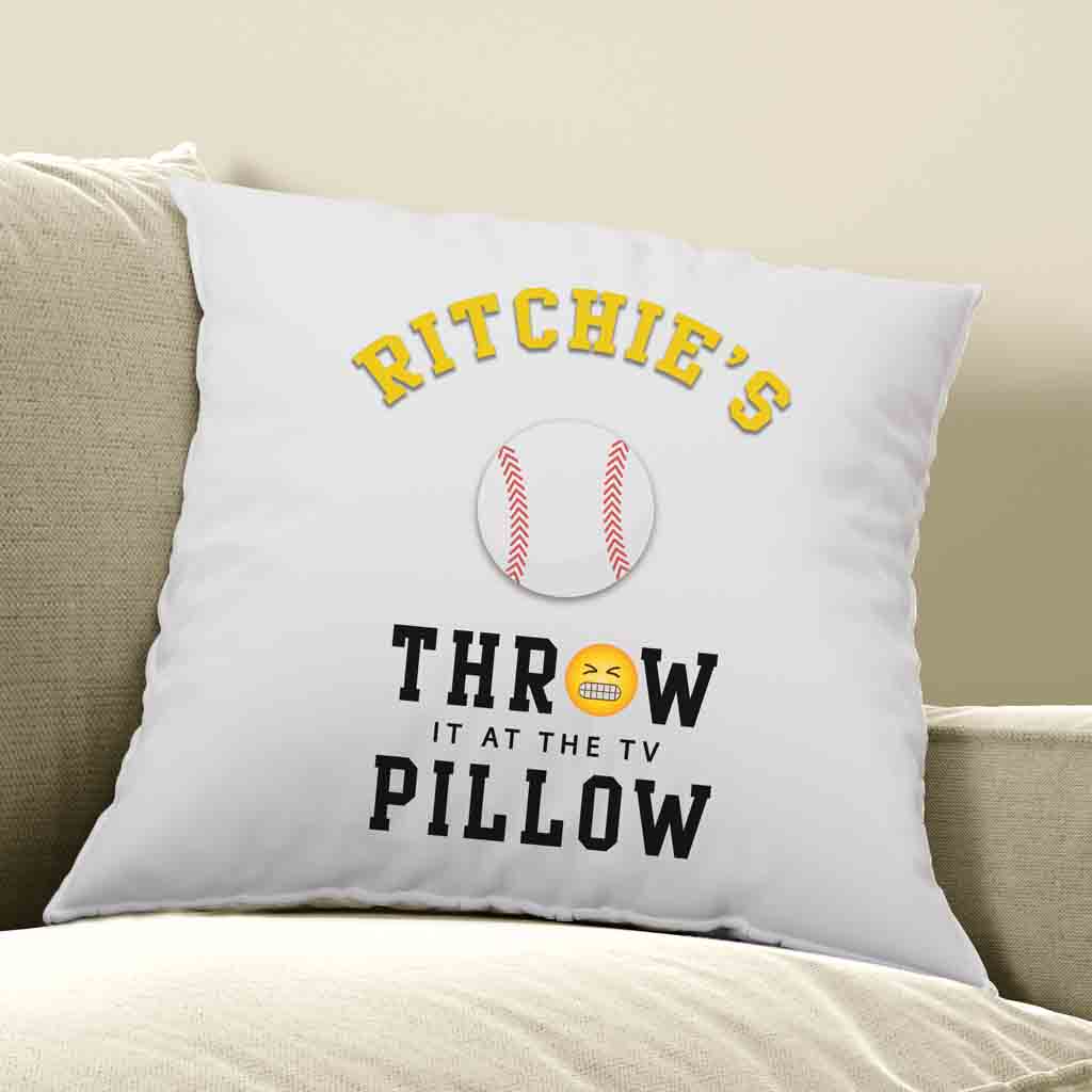 Baseball Jersey Personalized Throw Pillow