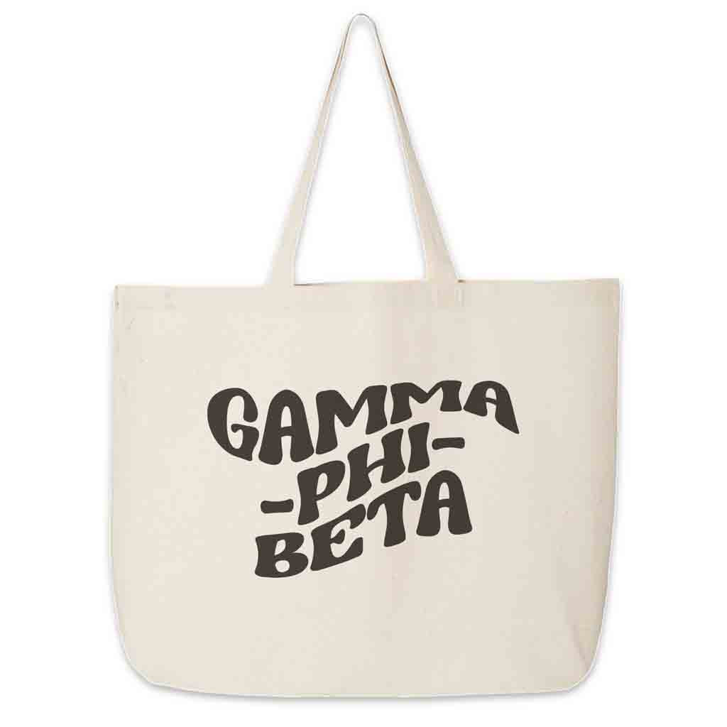 Phi Sigma Sigma Retro Pom Pom Tote Bag