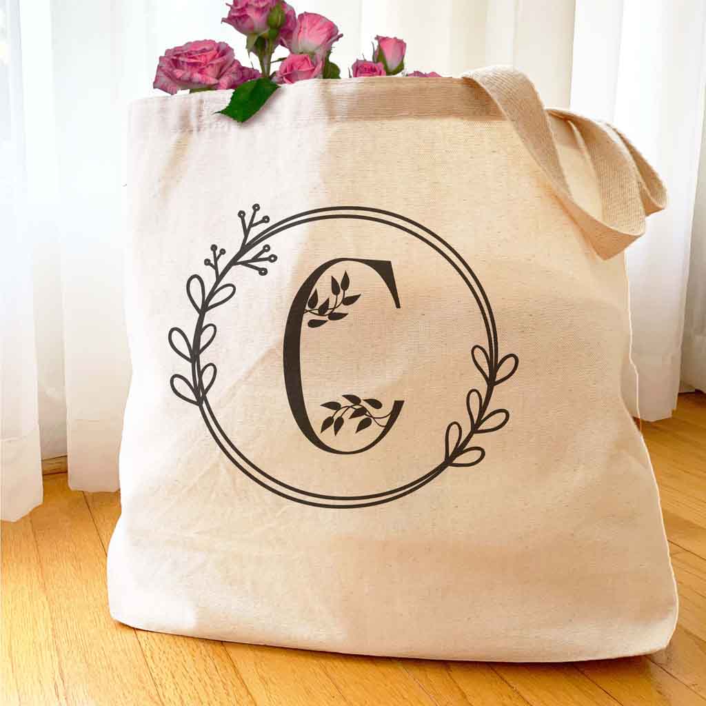 DIY Custom Canvas Tote Bag {with Free Floral Design Download!} - A