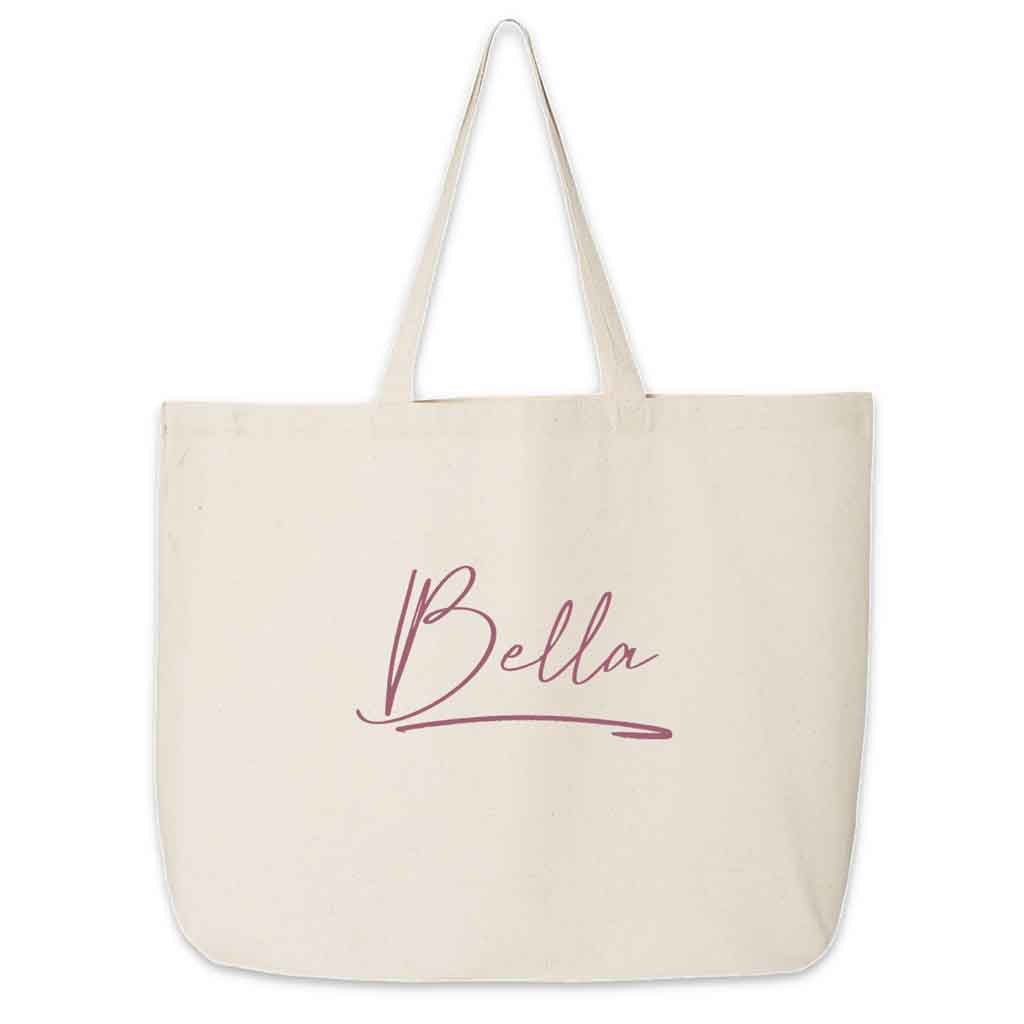 Bella Personalized Name Canvas Makeup Bag