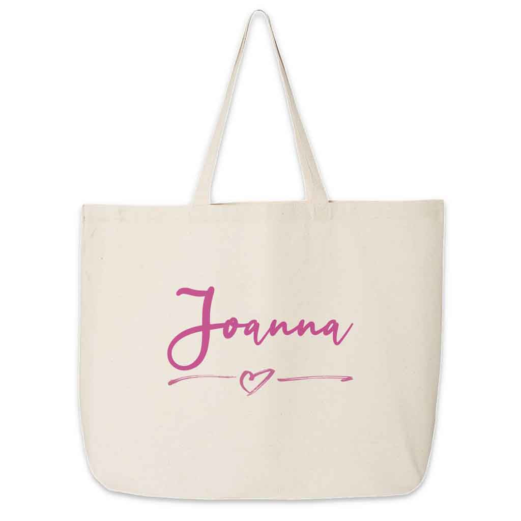 Personalized shop canvas tote