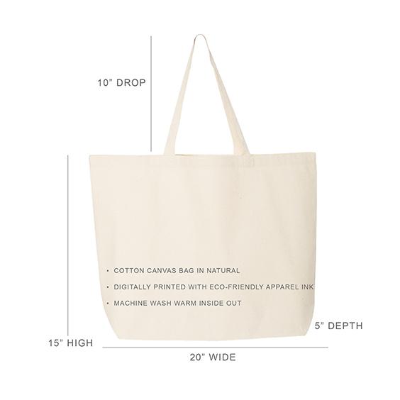 Personalized Custom Printed Large Tote Bag Your Design 