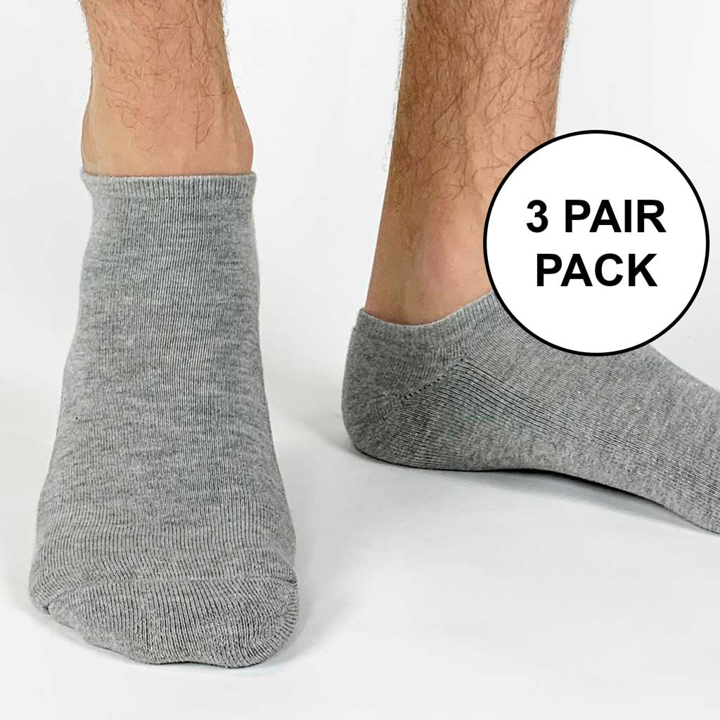 Grey no show hot sale socks mens