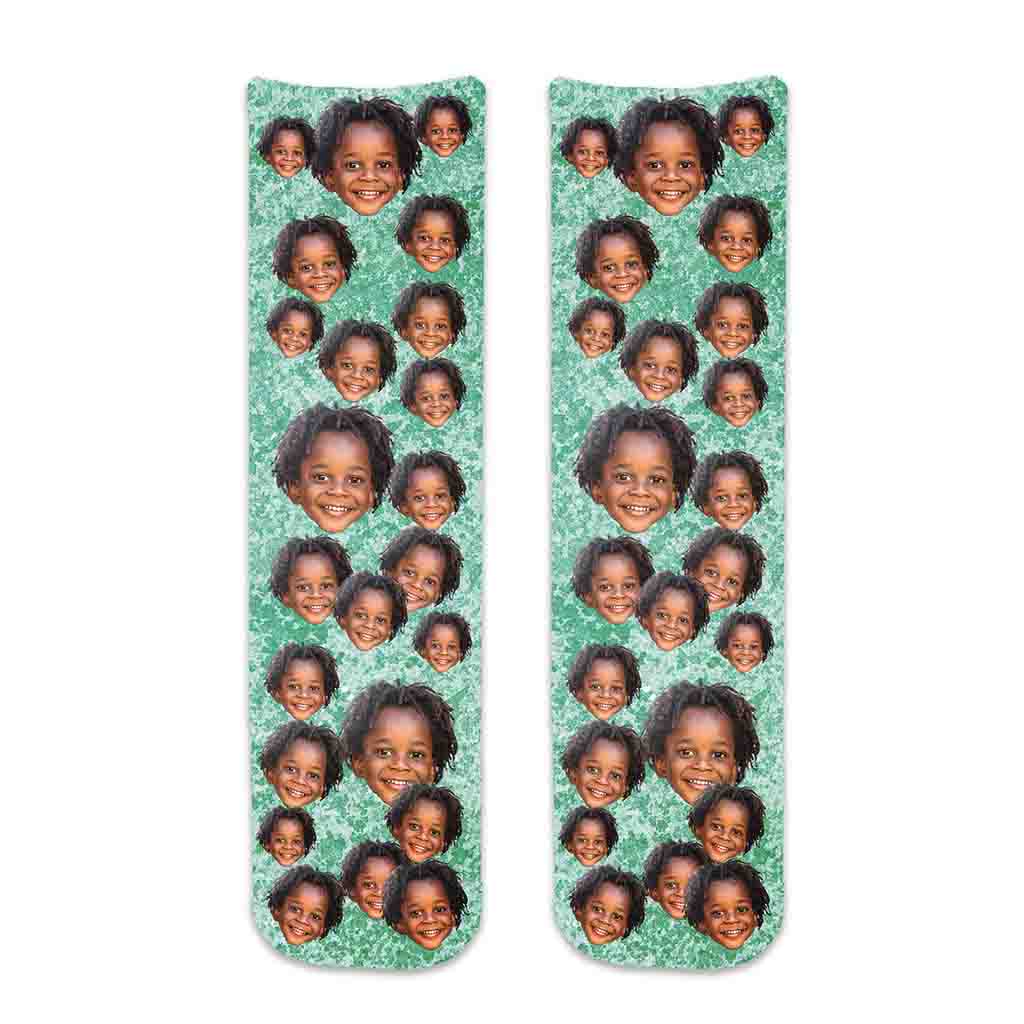 Custom Full Print Photo Collage with Your Face on Socks