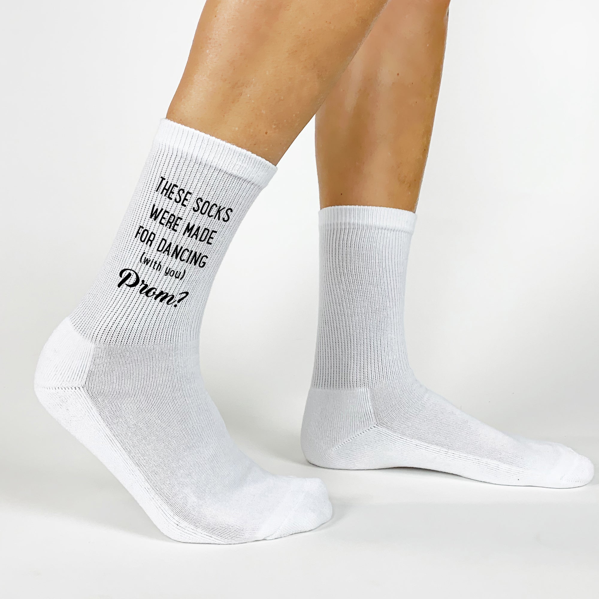 These Socks Were Made for Dancing PROMposal Crew Socks