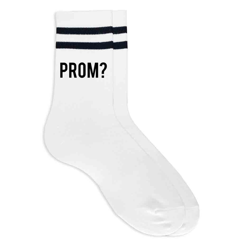 PROMposal Socks - White No Show or Crew Socks