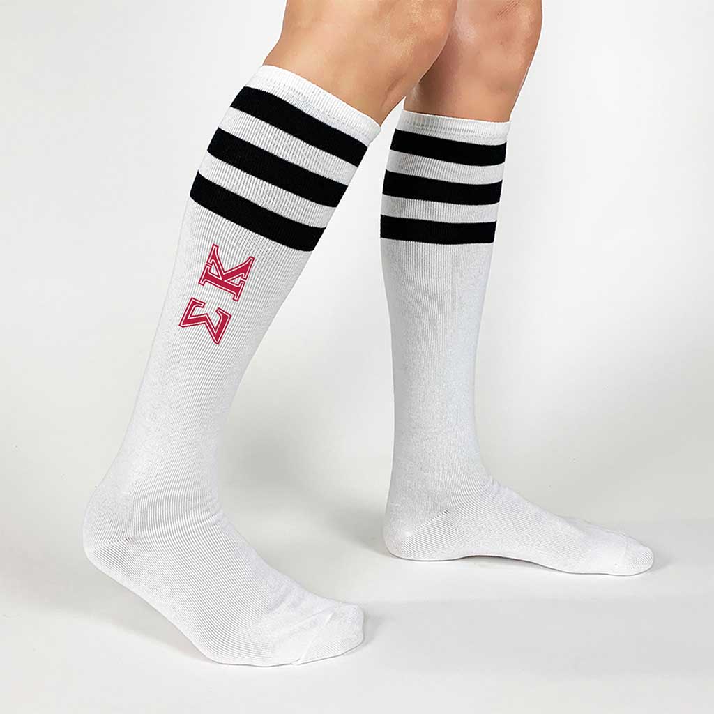 Sigma Kappa Striped Knee High Socks