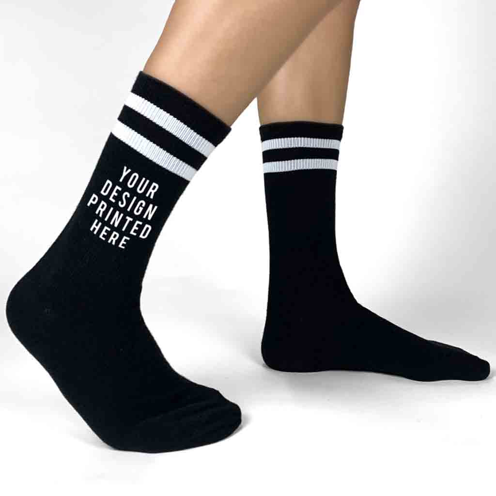 Design Your Own Striped Crew Socks - Large