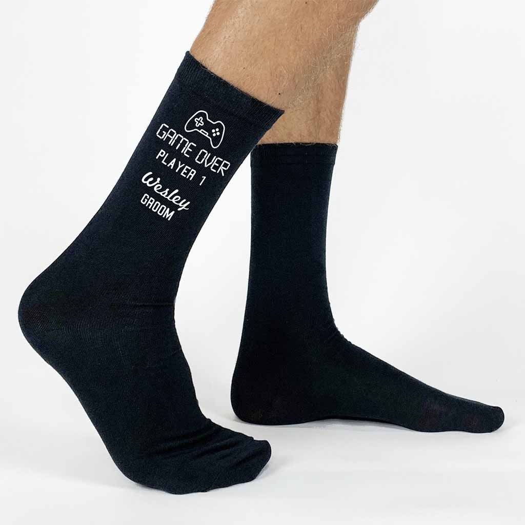  Glohox Custom Grooms Socks for Wedding, Personalized
