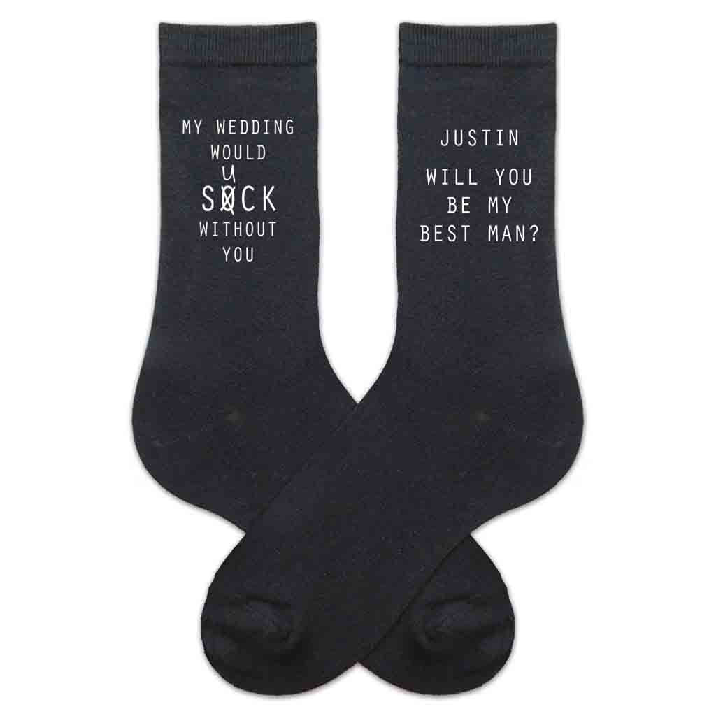 Printed Groomsmen Socks - Set of 9 Wedding 2024 Socks for Groomsmen - Groom Socks - Wedding Socks - Groomsman Socks - Fun Groomsman Gift