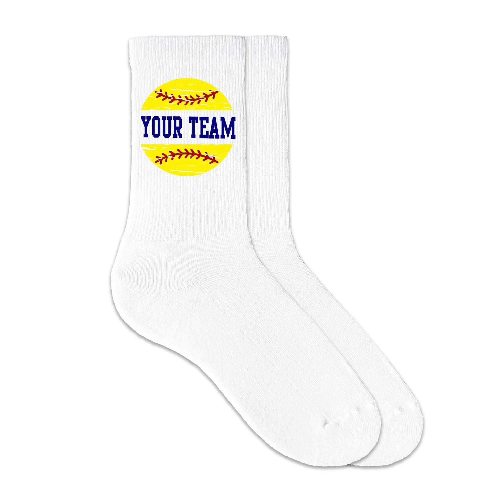 All American Socks Baseball & Softball Team Game Sock White-Small