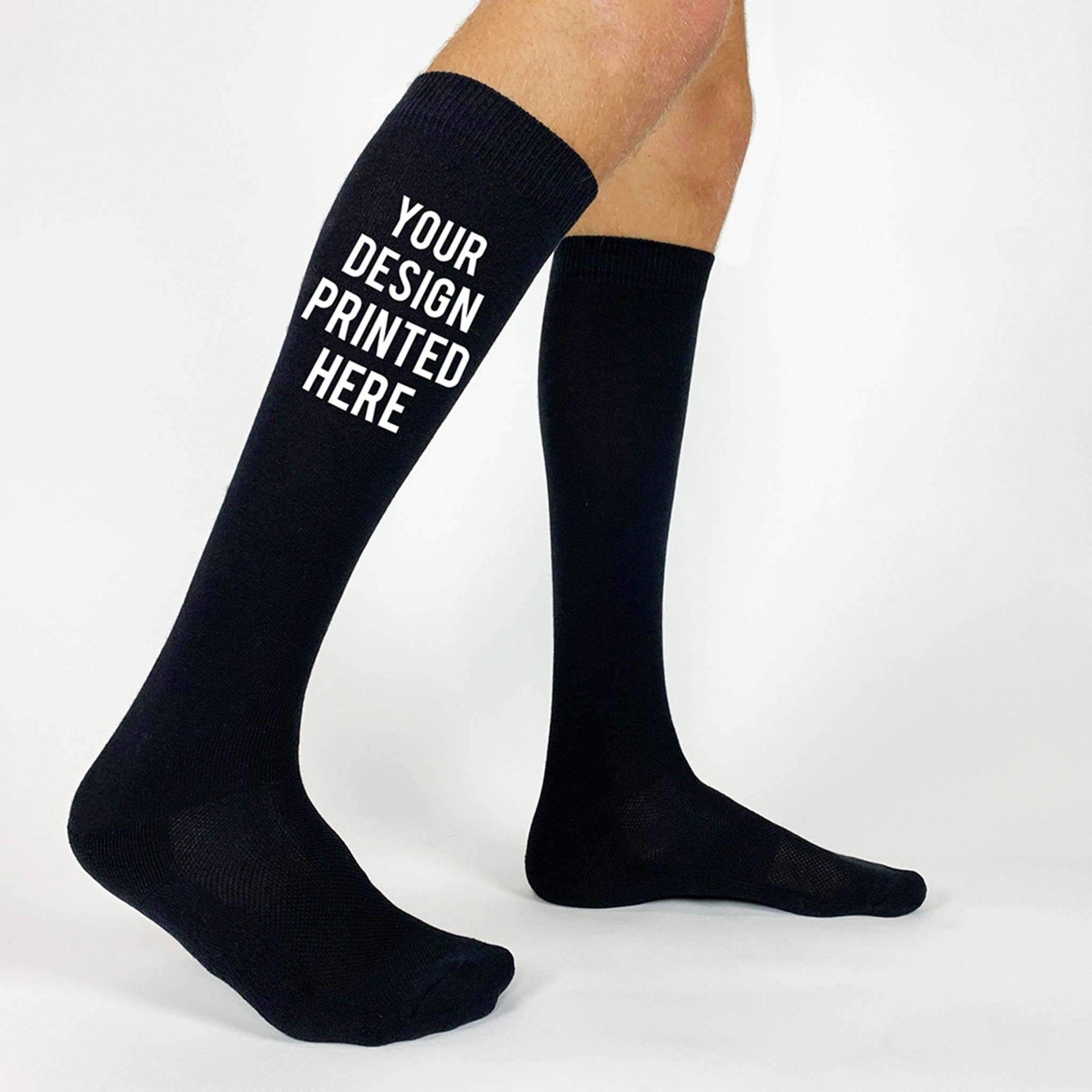 Custom Printed Black All Purpose Sport Knee High