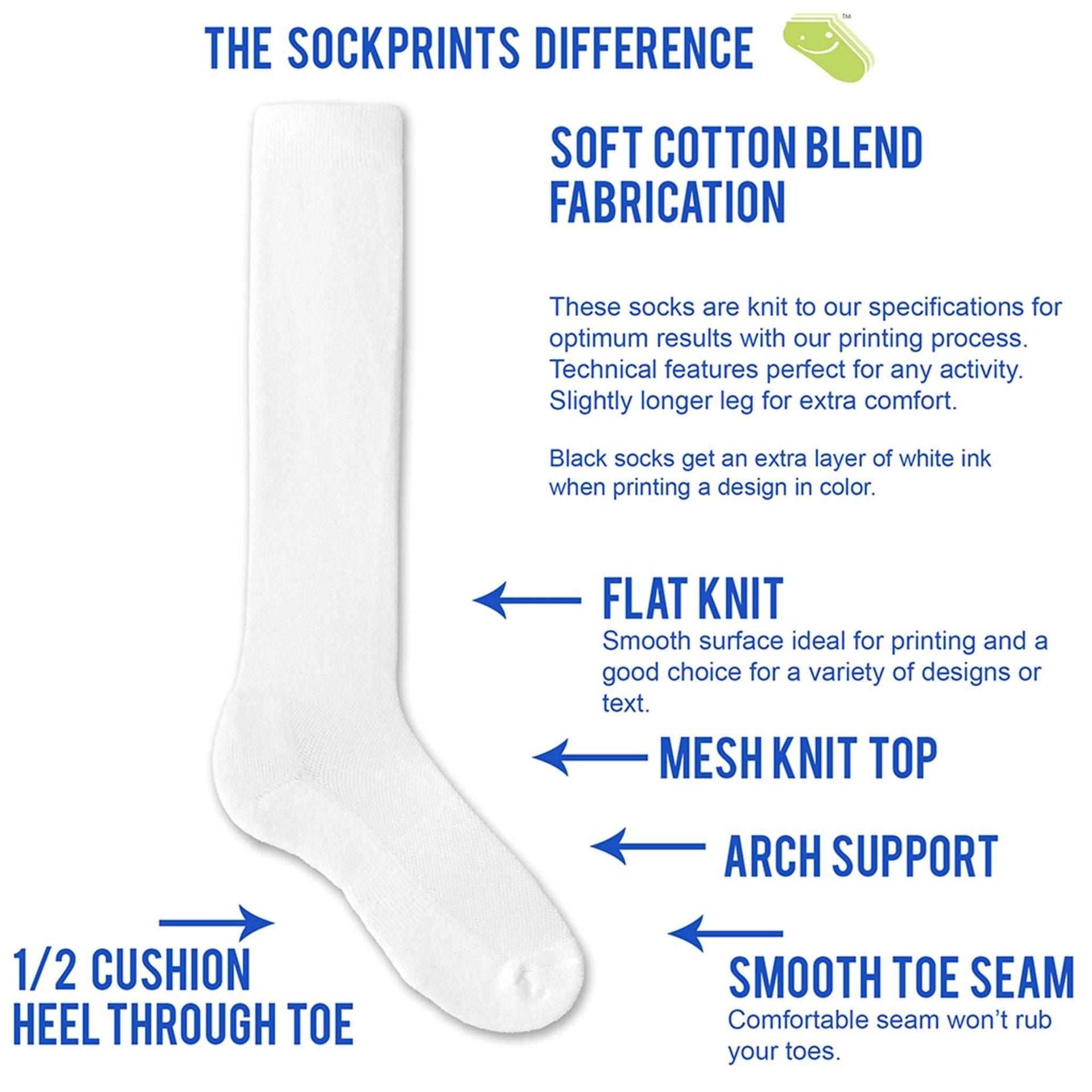 Basic Cotton Sport Knee High Socks on Sale - 2 Pair Pack